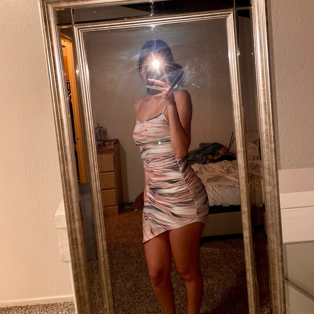 Shein Small Marble Print Dress